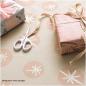 Mobile Preview: Baumwolle Leinenoptik Weihnachten - Schneeflocken - natur gold